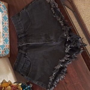 SHEIN Black Jean Shorts Size XS. Excellent condition.